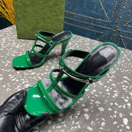 Sandales d'été pour femmes, bout ouvert, talon haut de 8.5cm, semelle en cuir véritable, mode vente directe d'usine, sandales à tête carrée 35-42