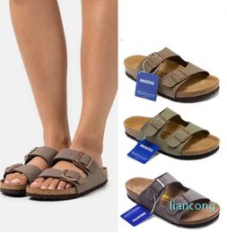 Sandales pour femmes super doux un mot pantoufles couple allemand Boken chaussures hommes et femmes chaussures de plage