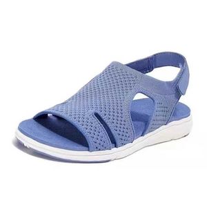 Sandalias de mujer Cuñas Calzado Plataforma de verano Sandalias Zapatos de mujer Resbalón femenino en Peep Toe Zapatillas de deporte de punto Casual 210611