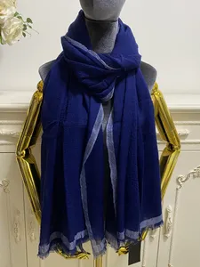 Dames sjaal vouwstijl 100% kasjmier materiaal geborduurde brief flowe long sjaals groot formaat 210 cm - 100 cm