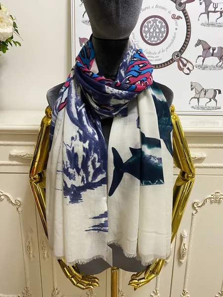 bufanda de mujer bufandas chal 100% material de cachemira Patrón de impresión delgada y suave tamaño 190cm - 100cm