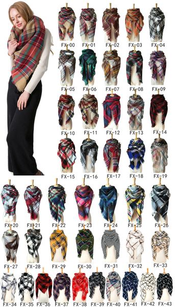 Écharpe femme hiver foulards pour dames femme Plaid étole femme surdimensionné châle accessoires de mode en gros