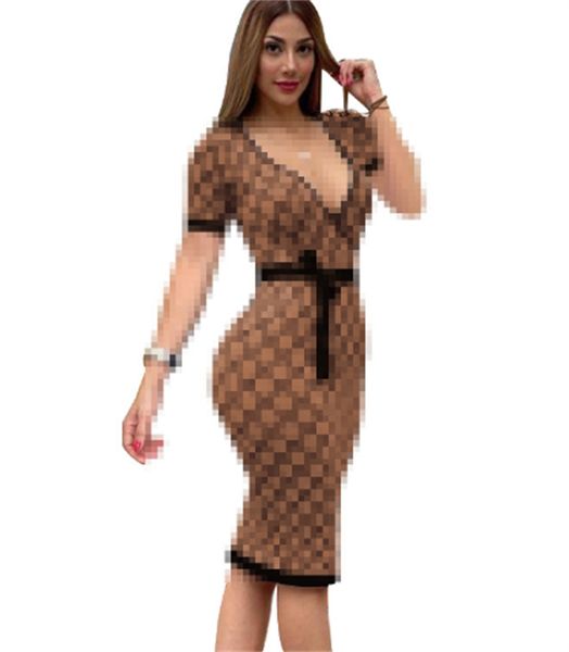 Robes sexy des femmes robes décontractées élégants femmes V Contrassement Contraste Sequin Split Cuisine Robe de fête à manches longues Blouse de club de fête pour femmes à manches longues Long