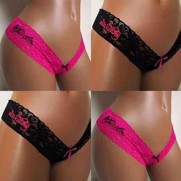 Bragas sexis para mujer, lencería para sexo, encaje, Color sólido, bragas para mujer, calzoncillos sexys bordados para mujer, Tanga con espalda en T, Tanga L230626