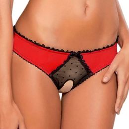 Sexy string voor dames, zomer kanten lage taille slipjes passie lingerie -briefs open ondergoed groot formaat