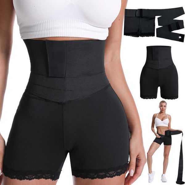 Femmes Shapers 2 en 1 Femmes taille formateur Butt Lifter Body Shaper sous-vêtements amincissants taille haute contrôle du ventre culotte Sexy dentelle Shapewear 230504