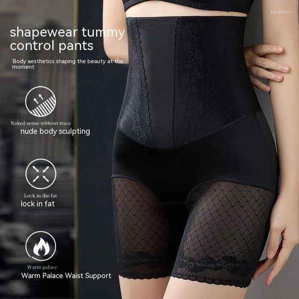 Shapers femme 2023 pantalon sculptant taille haute couture en dentelle Leggings moulants Boxer de sécurité 2 Options