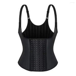 Shapers pour femmes 25 acier désossé taille formateur gilet corsets cincher ceinture latex super serré sablier instantané plus taille corset avec 6 crochets