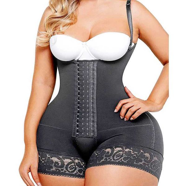 Shapers pour femmes afrulia fajas colombiens ceintures de bodys bodys body shaper basker corset courte post-partum avec crochet de sous-vêtements sexy haltérophile y240429