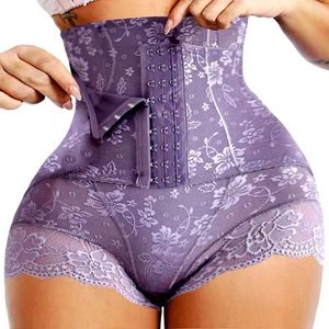 Shapers pour femmes Afrolia Lace Underwear Sexy Butt Butt Leftter Easy Bathroom Taist Trainer Corps Shapers Fajas Colombianas Girdles Control Control Peclange Y240429