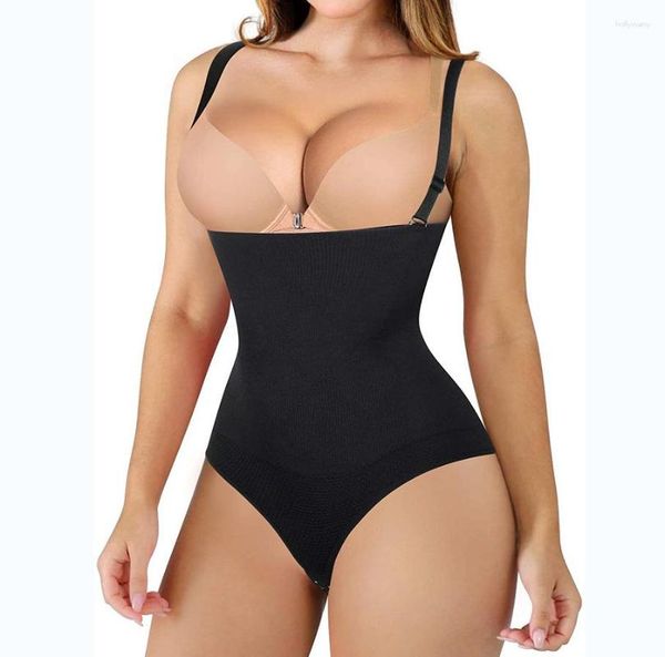 Moldeadores de mujer Amazon's cintura alta sin costuras correa para el hombro ropa interior con cinta de silicona antideslizante ajuste de cintura y cuerpo