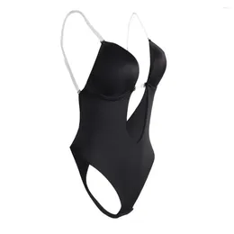 Shapers de mujer Body de tanga sin respaldo Copa de sujetador en U profunda Mujer Shaper de cuerpo completo Slips BuLifter Correas invisibles Traje sexy para vestido de fiesta