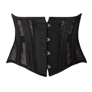 Femmes Shapers Becirzet Taille Courte Formateur Modélisation Sangle Shapewear Body Shaper Ceinture Ventre Cincher Minceur Gaine Acier Désossé Noir