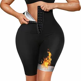 Femmes Shapers Body Shaper Pantalons Femmes Taille Entraîneur Sauna Costume Sweat Shapewear Shorts avec contrôle du ventre Gym Bulifting Leggings d'entraînement