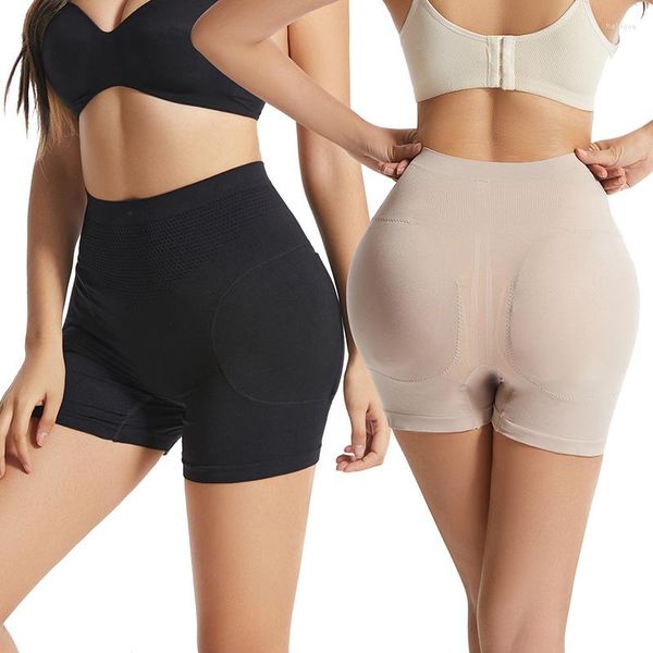 Shapers pour femmes Body-shaping Mid-taille Belly Pants Corset Boxer Hip Sponge Pad Rich Bottom Underwear