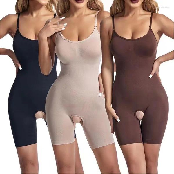 Shapers pour femmes Body Shaping One-Pièce Pantalon de jambe d'ouverture Post-partum Rééducation Corset Ajustement