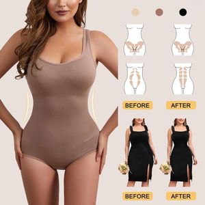 Shapers voor dames body shaper body shaper vierkante hals mouwloze tanktops body's foundation kleding beeldhouwen slipje