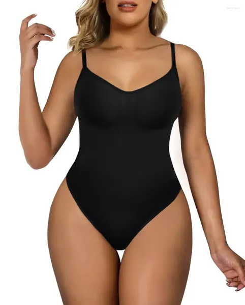 Body moldeador de mujer para mujer, ropa moldeadora con control de barriga, moldeador de cuerpo sin costuras con cuello en V y correa ajustable para el hombro, Tops sin mangas