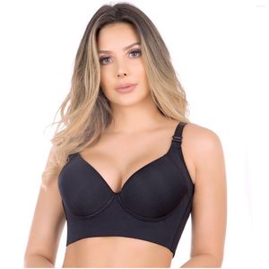 Femmes Shapers Soutiens-gorge Pour Femmes Plus La Taille Soutien-Gorge Sans Armature Femme Push Up Grand Sans Os Cadre Sexy Noir Sport Réglable Crochet Et Oeil