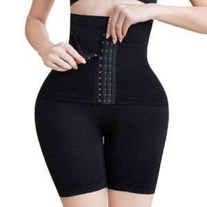 Damesjaberse bulifter taille trainer body shaper hoge stevige buikcontrole korte shapewear midden dij slankere gordel ondergoed met haak