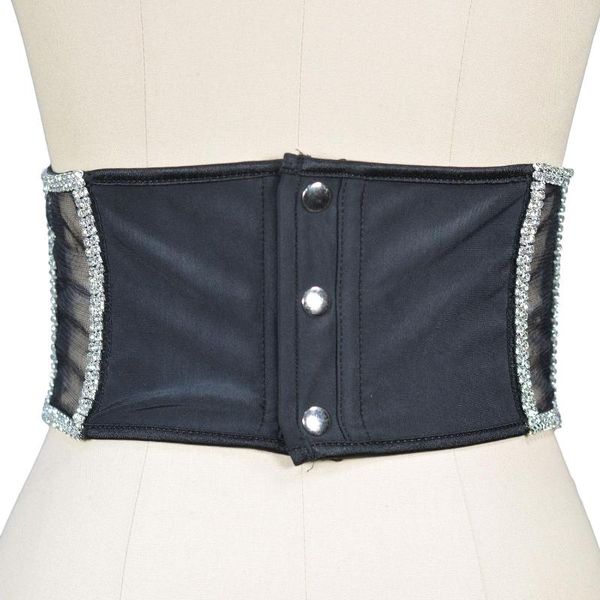 Femmes Shapers Bustiers Ceinture Underbust Désossé Taille Formateur Cincher Minceur Modélisation Ceinture Court Torse Strass Corset