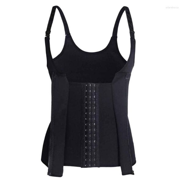 Femmes Shapers Corset Latex Femme Taille Dispositif De Formation Zipper Gilet Minceur Vêtements