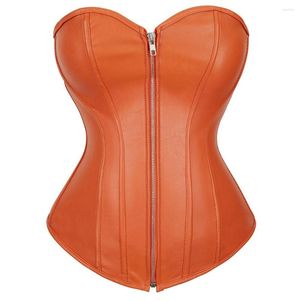 Femmes Shapers Corset Tops pour femmes Cuir Top Steampunk Plus Taille Renaissance Zipper Dress Up Cost