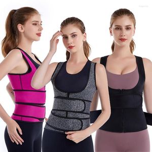 Damesvormers Dubbele riem tanktops Taille Trainer Corset Shaper Neopreen Sauna Sweet Sweat Slimping Bustier Zip Up Gorset Body Korsett