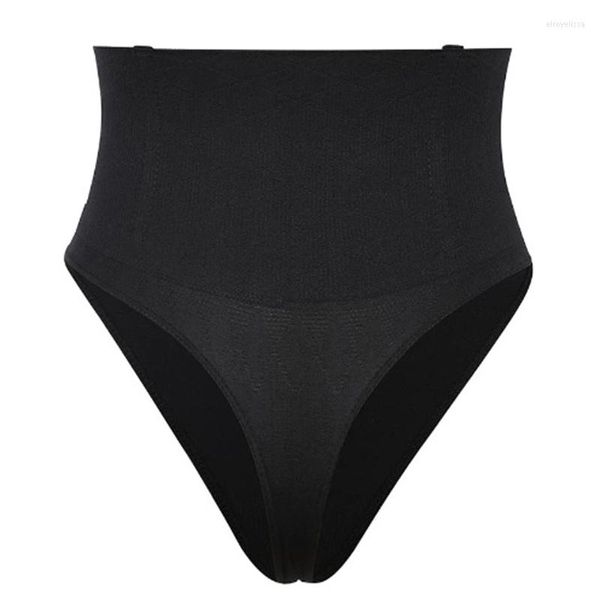 Shapers pour femmes européen Sexy taille moyenne/haute BuHip sous-vêtement de levage sans couture Anti Curling Edge contrôle du ventre Shapewear Hipless T-back