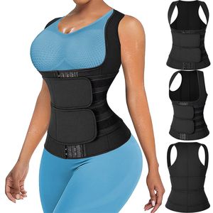 Damesjaberse faja body shapewear taille trainer corset top dames bindmiddelen en shapers modellering riem afslanke mantel plat buik sauna pak 230425