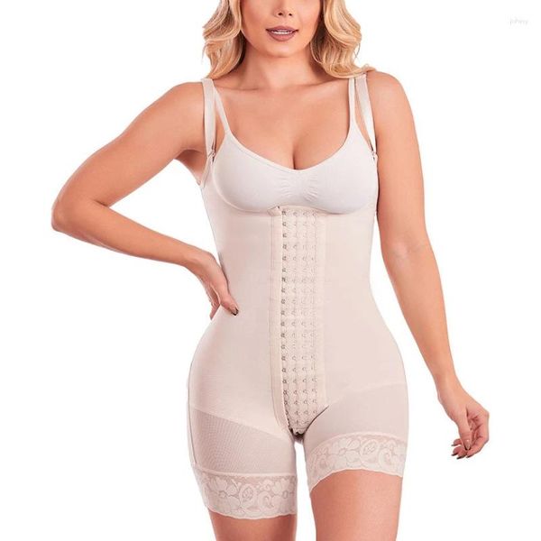 CHAPERS DE MUJER FAJAS COLOMBIANAS Body Shaper Girdle With 4 Line Hooks Cierre Semi cubierto BUSTE MEDIA EFECTO