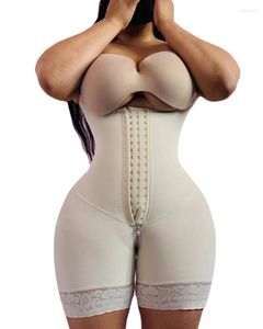 Damesjaberse fajas colombiaanas na compressie afslanke high body shapewear met haak en oog voor sluiting shaper