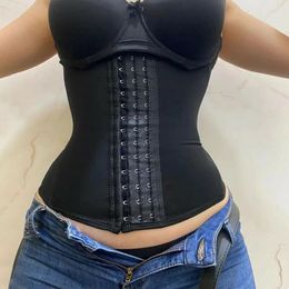 Shapers voor dames Fajas Colombianen Latex Waist Trainer Corset Lichaamsvorm Vrouwelijke platte buik Gewichtsverlies Buiktaille Stickervorm 9 stalen botten 230714