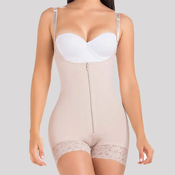 Shapers Femmes Fajas Femmes Ouvert Poitrine Sans Manches Corps Sablier Ceinture Tummy Contrôle Taille Entraîneur Compression Bulifter Shapewear