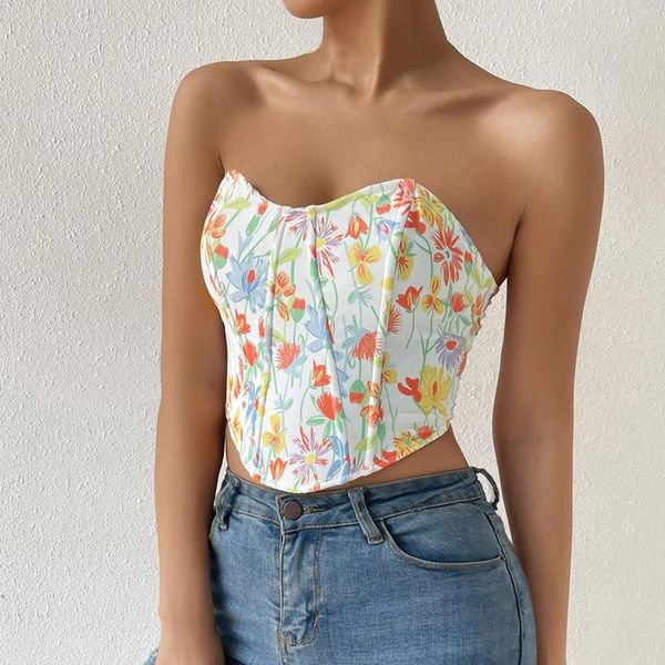 Femmes Shapers Fetus Top Femmes Dentelle Soutien-gorge Sans Bretelles Satin Tube Crop Bustier Sheer Casual Blouse Tops Mini Festival Vêtements