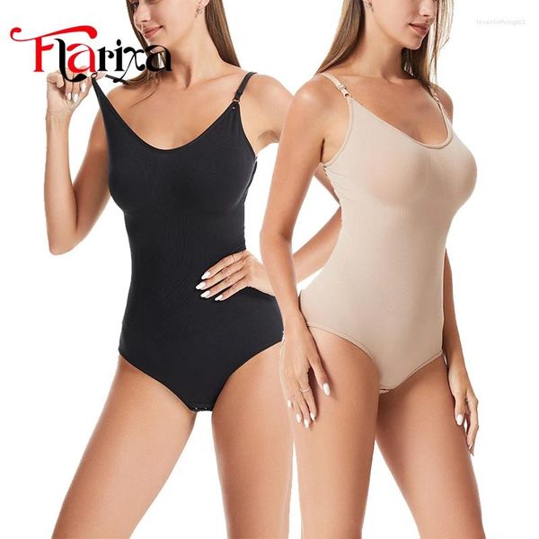 Fajas para mujer Flarixa Body Shapewear Mujeres Faja de cuerpo completo Control de barriga Adelgazante Funda BuLifter Push Up Muslo Adelgazante Abdomen