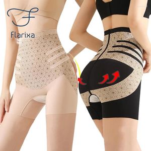 Shapers Femmes Flarixa taille haute culotte ventre plat sans couture femme boxer corps minceur pantalon de mise en forme push up sous-vêtements minces shorts de sécurité