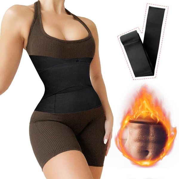 Moldeadores para mujer, entrenador de cintura corporal de tamaño libre, corto para mujeres y hombres, cinturón adelgazante para el sudor, envolturas para pérdida de peso, soporte para Sauna para mujeres