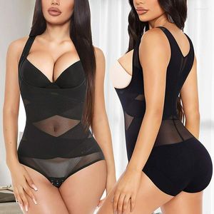 Femmes Shapers Full Body Shapewear Cross Compression Abs Shaping Shaper Femmes Minceur Body Push Up Gilet Contrôle Du Ventre Ouvert Entrejambe