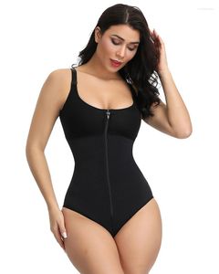 Shapers pour femmes Full Body Shapewear Femmes Sous-vêtements Sliming Zip et Crochet Lingerie Sexy Taille Formateur Corset Femme