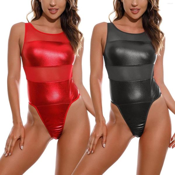 Shapers Femmes Sous-vêtements drôles Ensemble Transparent Cheveux Exposés Vêtement Body Sexy Coupe Ouverte Vêtements Sexuels Collants Résille Une pièce Dos Nu