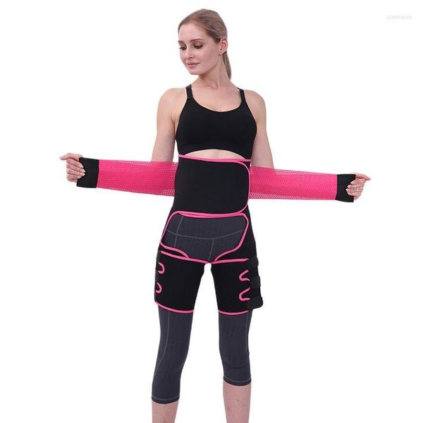 Formadores de mujeres Cintura alta Forma del cuerpo Corsés Entrenador Shapewear Body 3 en 1 Pierna Shaper Hip Push Up BuLift Cinturones de control delgados