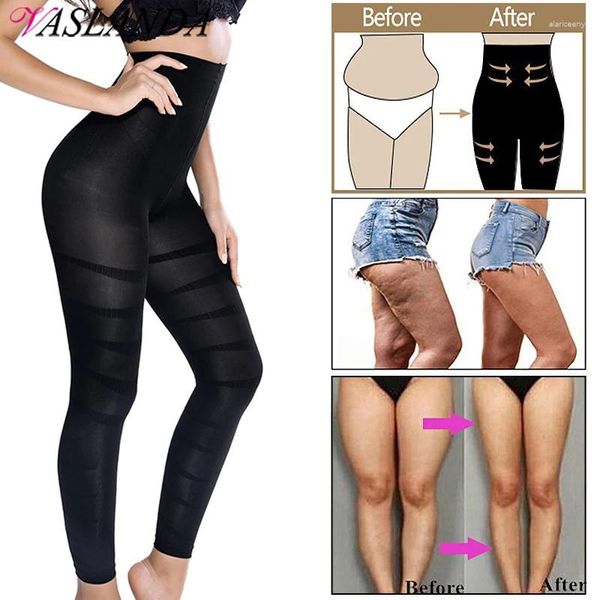 Shapers de mujer Cintura alta Body Shaper Anti Celulitis Compresión Leggings Adelgazar Piernas Control de barriga Bragas Muslo Esculpir Más delgado