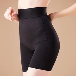 Femmes Shapers taille haute double couche gelée fort ventre resserrant pantalon mince hanche levage non sertissage nid d'oiseau soie entrejambe