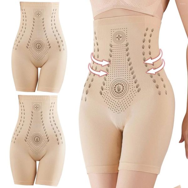 Formadores de mujeres Cintura alta Body Shaper Shorts Shapewear para mujeres Control de barriga Muslo Adelgazamiento Ropa interior Acolchado Enhancer Hip Panty