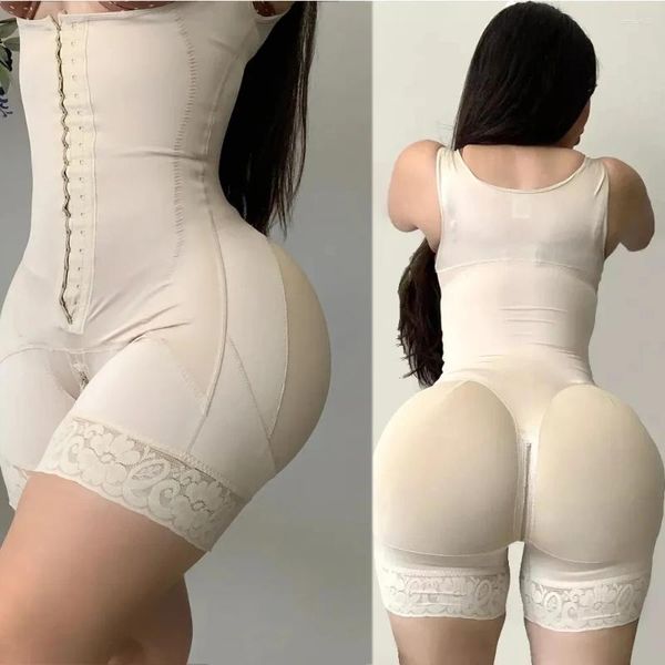 Formadores de mujeres Reloj de arena Faja Body Shapewear Mujeres con cremallera Entrepierna Fuerte Compresión Post Body Shaper Tummy y pero