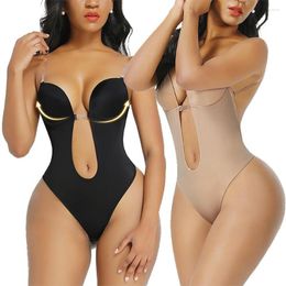 Femmes Shapers Body Invisible Femmes String Shaper Body Shaperwear Sexy Deep V-Col V-Col Corset Minceur Push Up Plunge Sous-vêtements