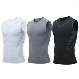 Vrouwen Shapers Ionische Vormgeven Vest Body Shaper Compressie Tank Top Mannen Afslanken Buik Huidvriendelijke Controle Mouwloze Shirts