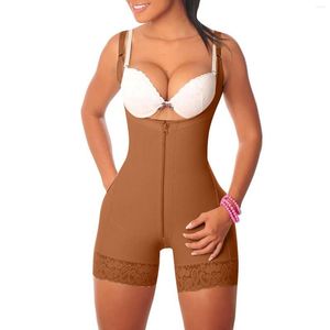 Women's Shapers Label Womens Stapless Cupped Bodysuit Medium Control Shaping Body Suits Lingerie Neutrale High Waist Mieder für Frauen