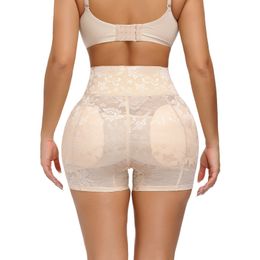 Dames Shapers Lace High Tailed Padded Hips Body Shapers Dames Shapewear Butt Lifter Fake Buttocks Enhancer Shorts Sexy Taist Trainer Trainer Panties 230504